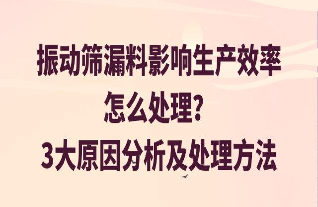 振動篩漏料影響生產效率怎么處理？3大原因分析及處理方法
